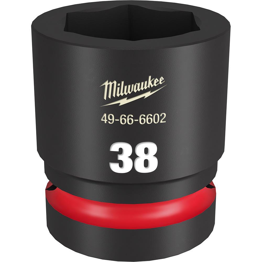 Milwaukee® SHOCKWAVE™ Impact Duty™ 49-66-6602 Socket, 1 in Hex Drive, 38 mm Standard Socket, 6 Points