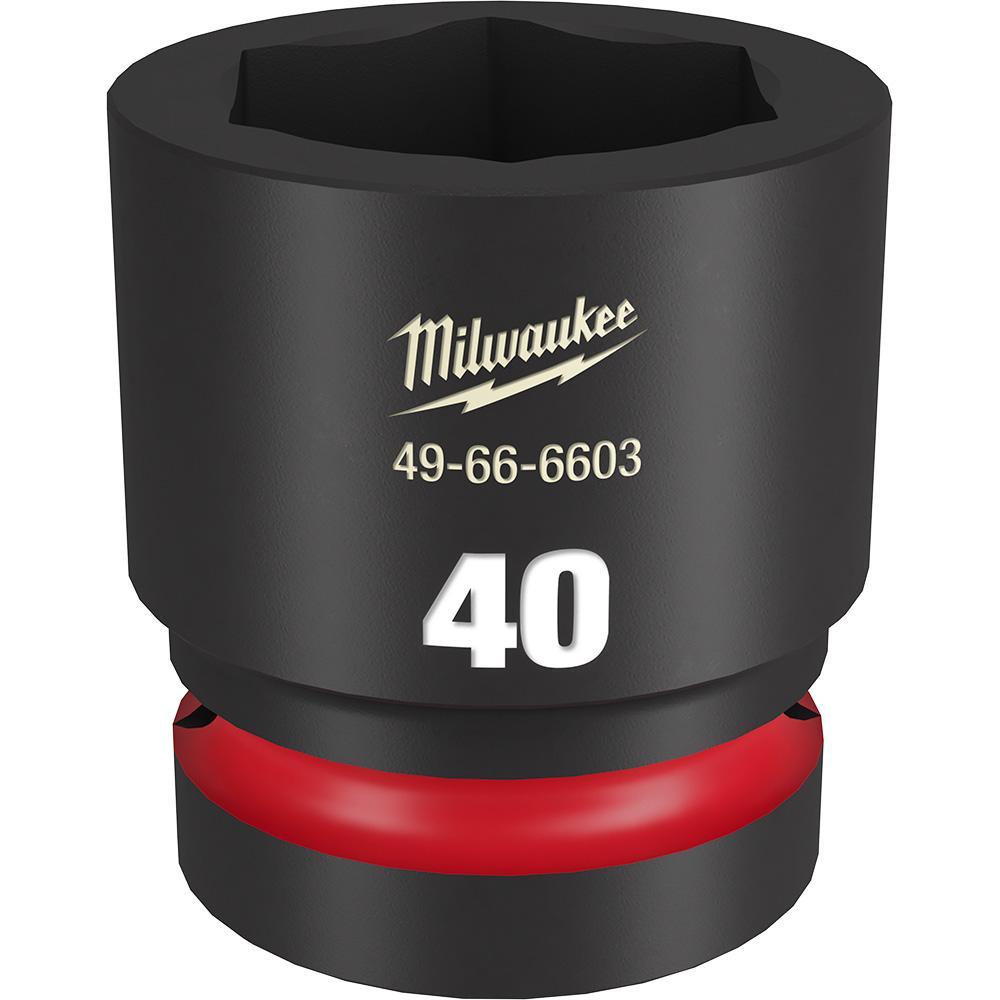 Milwaukee® SHOCKWAVE™ Impact Duty™ 49-66-6603 Socket, 1 in Hex Drive, 40 mm Standard Socket, 6 Points