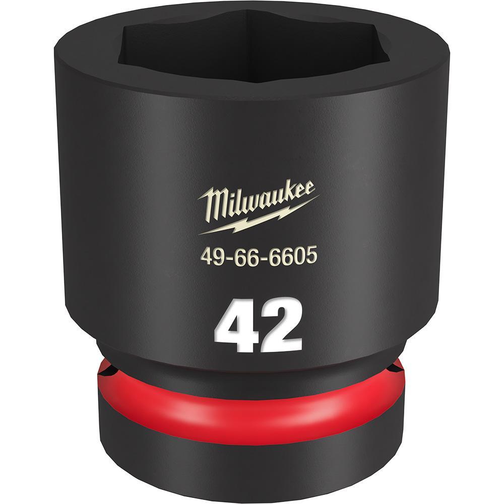 Milwaukee® SHOCKWAVE™ Impact Duty™ 49-66-6605 Socket, 1 in Hex Drive, 42 mm Standard Socket, 6 Points