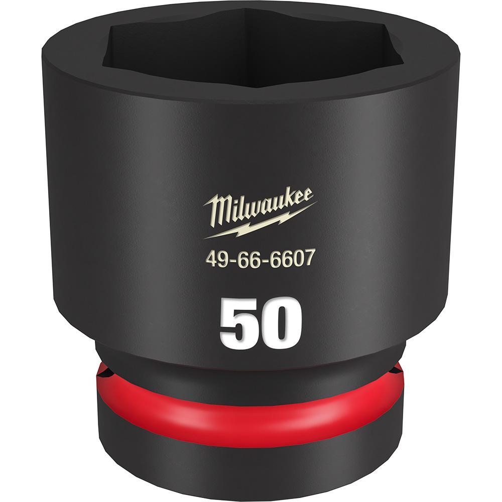 Milwaukee® SHOCKWAVE™ Impact Duty™ 49-66-6607 Socket, 1 in Hex Drive, 50 mm Standard Socket, 6 Points
