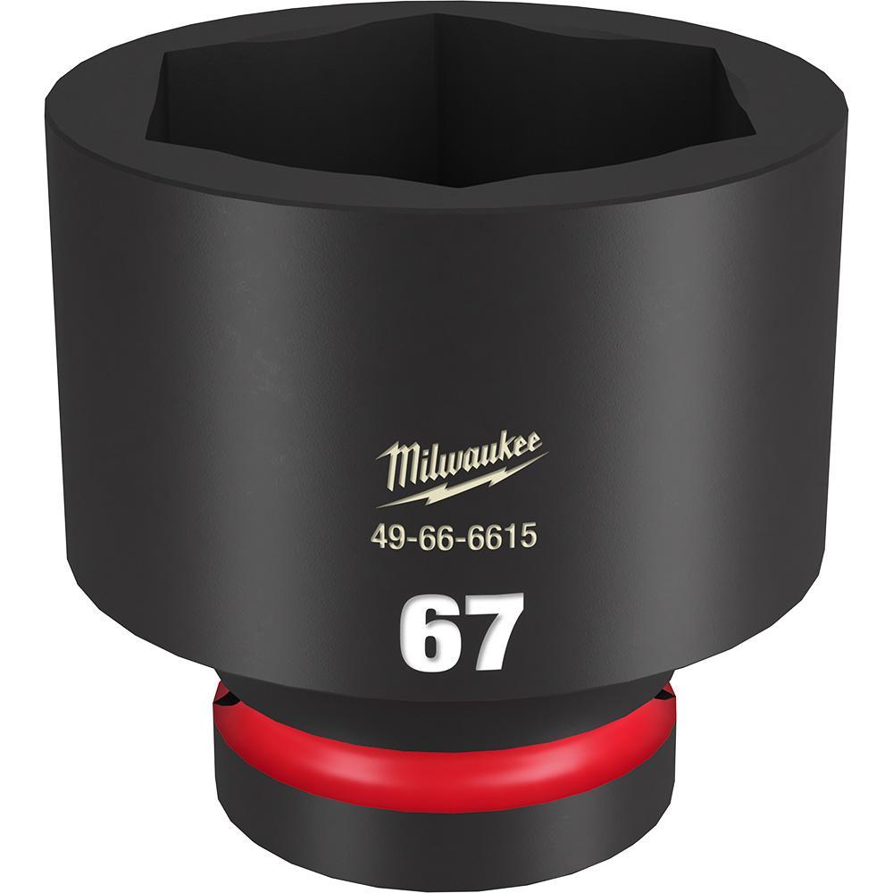 Milwaukee® SHOCKWAVE™ Impact Duty™ 49-66-6615 Socket, 1 in Hex Drive, 67 mm Standard Socket, 6 Points