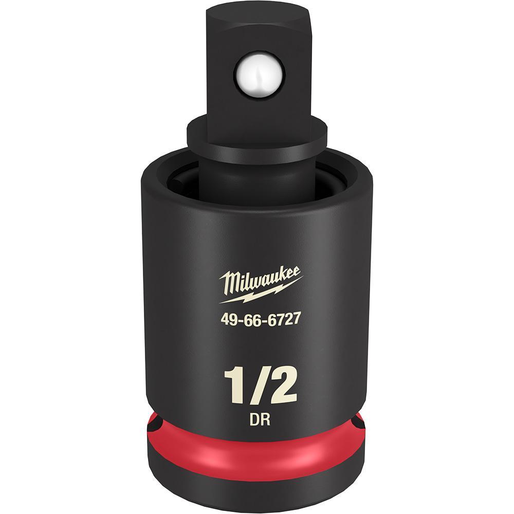 Milwaukee® SHOCKWAVE™ Impact Duty™ 49-66-6727 Dual Hole Socket Universal Joint, 1/2 in Male Drive, 1/2 in Female Drive, ASME Specified, Chromium Molybdenum Steel