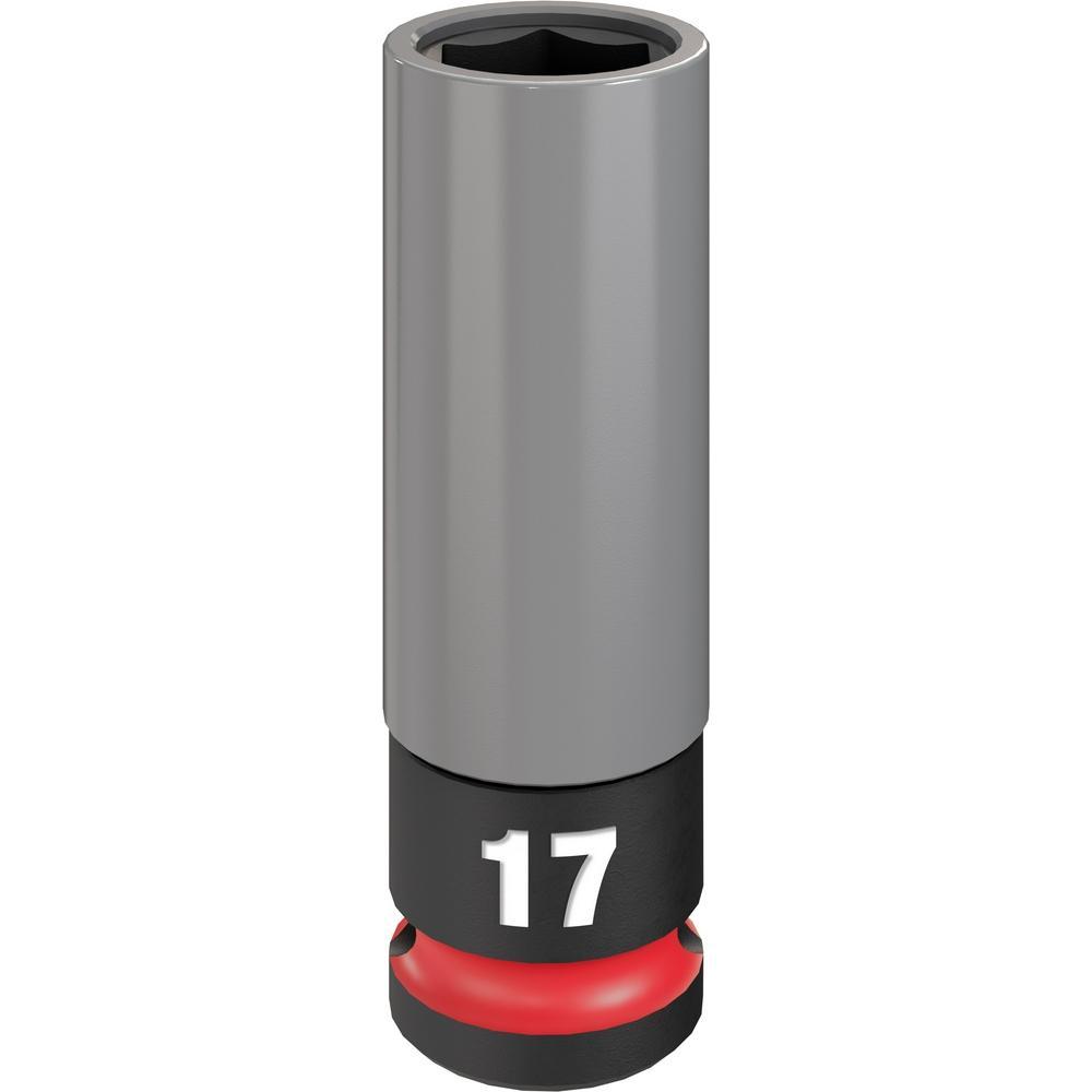 Milwaukee® 49-66-7802 49-66 Metric Lug Nut Wheel Socket, 17 mm OAL