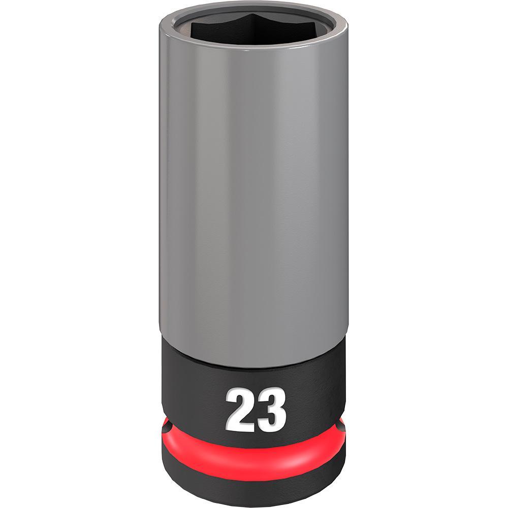 Milwaukee® 49-66-7808 49-66 Metric Lug Nut Wheel Socket, 23 mm OAL
