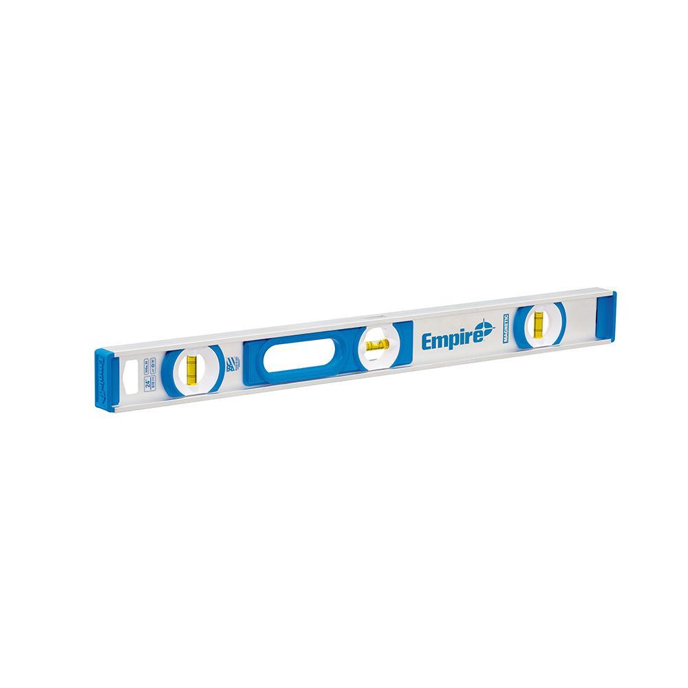 Milwaukee® Empire® 500M.24 Magnetic I-Beam Level, 24 in L, 3 Vials, Aluminum, 0.0005 in Accuracy