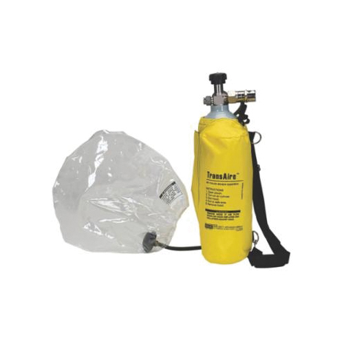 MSA 10083327 TransAire® 10 Escape Respirator, Urethane/Teflon®, For Gas Type Vapors or Oxygen and Toxic Gasses, NIOSH Approved, US Listed