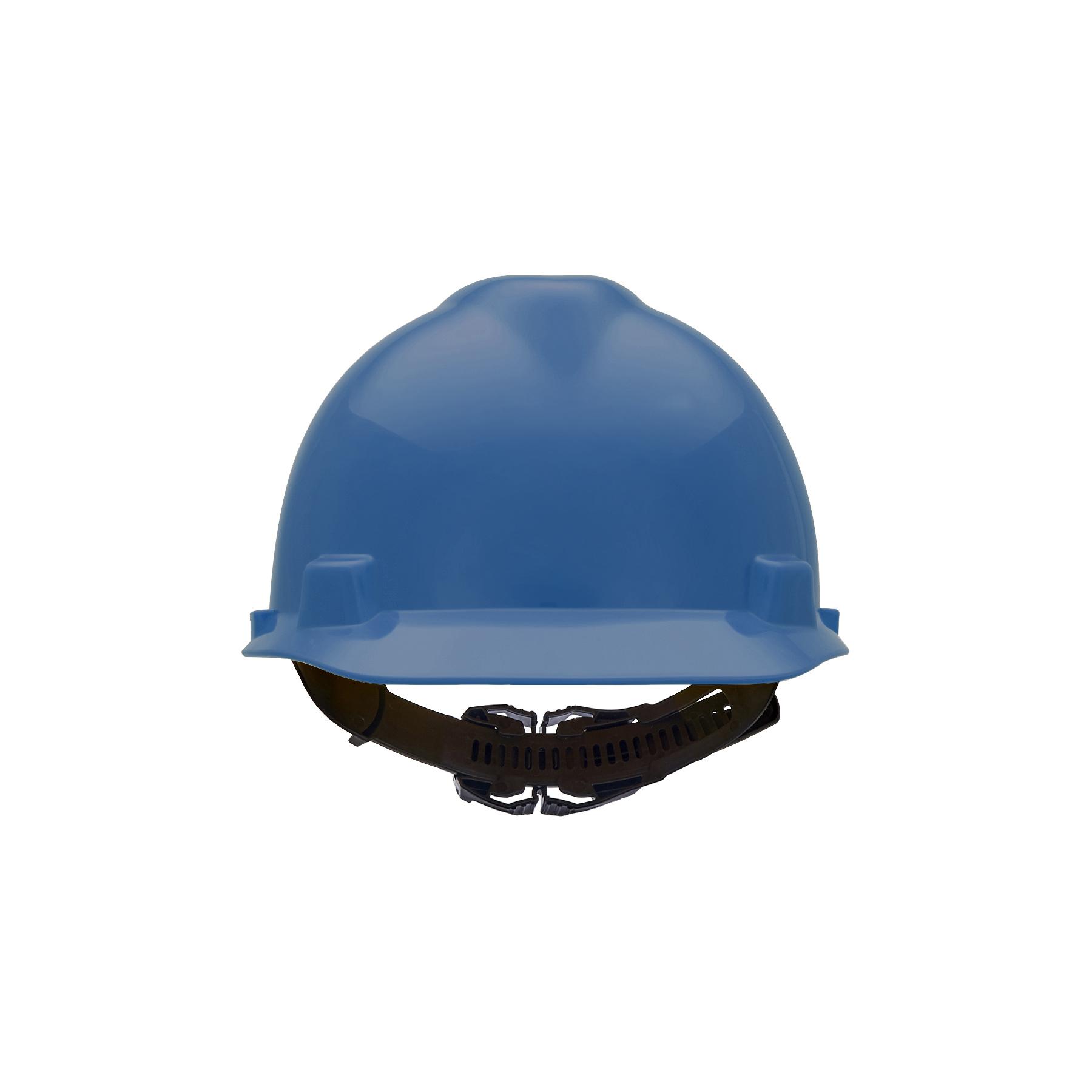 MSA V-Gard® 10057442 Front Brim Hard Hat, 6-1/2 Fits Mini Hat, 8 Fits Max Hat, Polyethylene, 1-Touch® Adjustment Suspension, ANSI Electrical Class Rating: Class E, ANSI Impact Rating: Type I