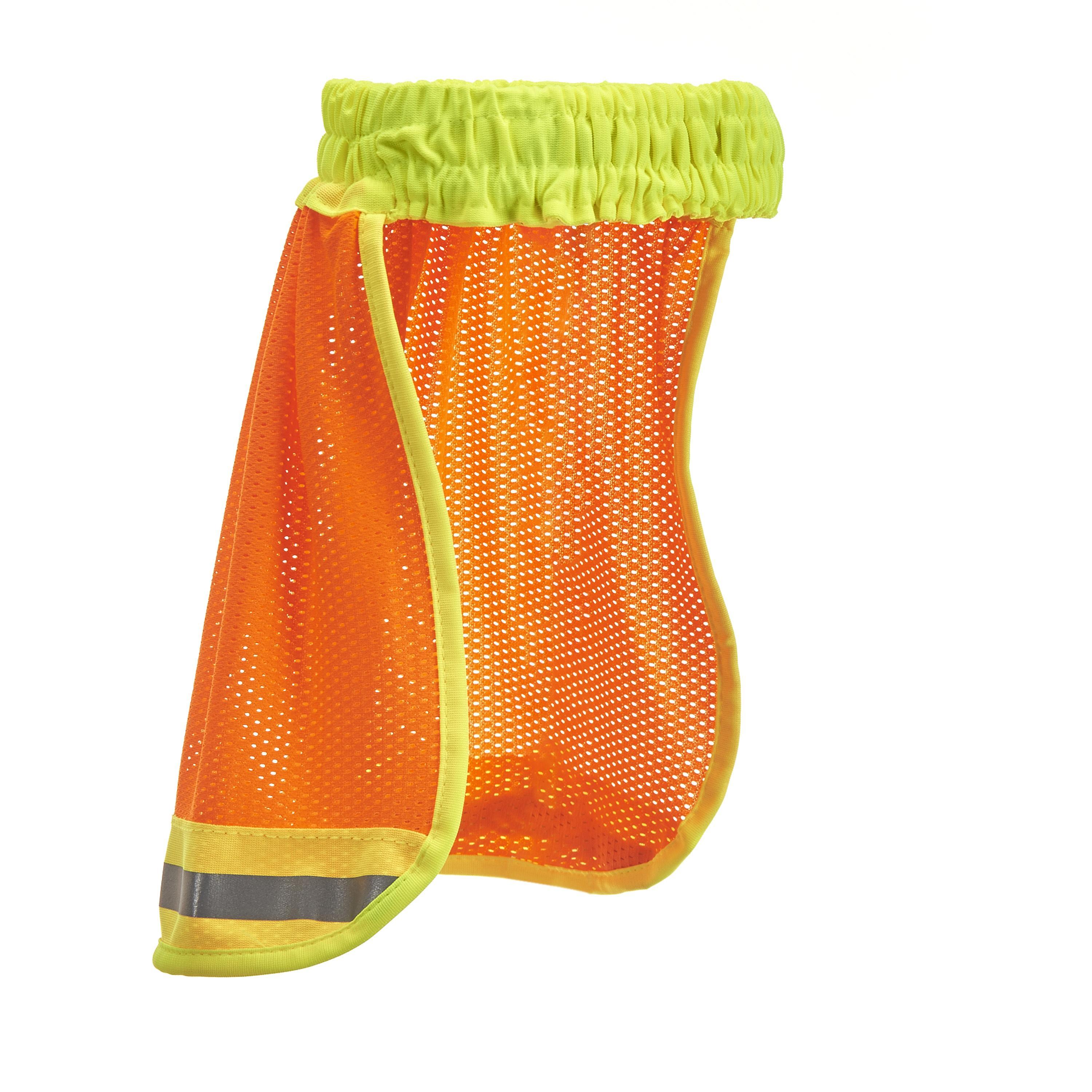 MSA 10098031 1-Ply Sun Shade Hard Hat Protector With Reflective Stripe, Provides Shade Cooling, Solid with Stripe Pattern, For Use With Hats or Caps