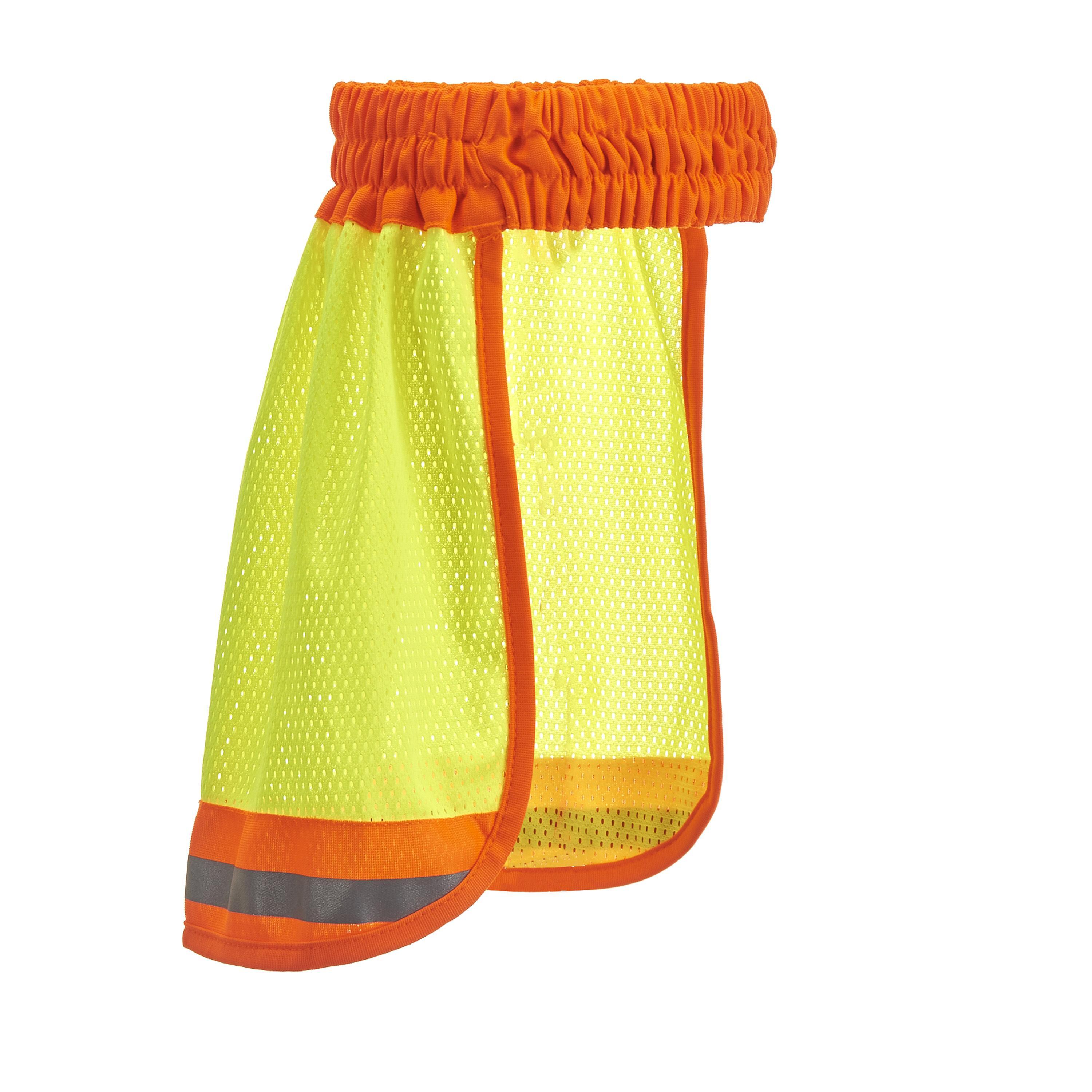 MSA 10098032 1-Ply Sun Shade Hard Hat Protector With Reflective Stripe, Provides Shade Cooling, Solid with Stripe Pattern, For Use With Hats or Caps