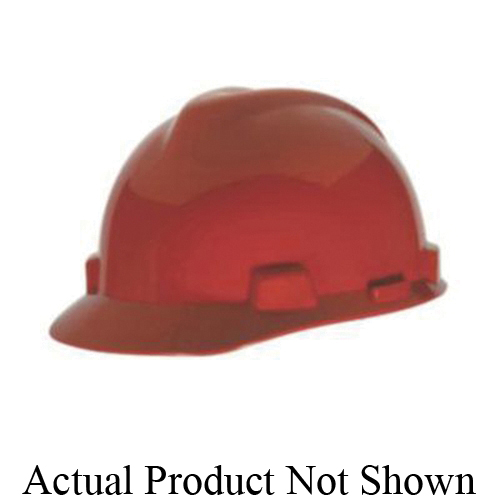 MSA Super-V™ 10058624 Cap Style Hard Hat, 6-1/2 Fits Mini Hat, 8 Fits Max Hat, Polyethylene, 1-Touch® Suspension, ANSI Electrical Class Rating: Class E, ANSI Impact Rating: Type I