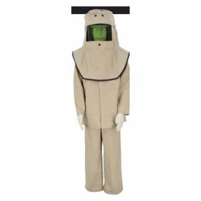 Oberon® FRTC4B-XL Flame Resistant Arc Flash Suit Set, Cotton/Nylon Blend, Hazard Risk Category (HRC): Category 4, Hood/Face Shield Max Arc Flash Protection: 41 cal/sq-cm/46 cal/sq-cm, Garment Max Arc Flash Protection: 41 cal/sq-cm/46 cal/sq-cm, XL