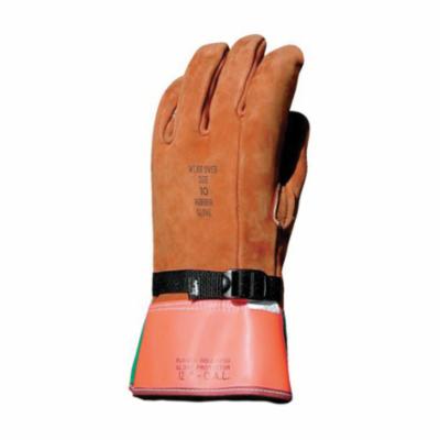 Oberon® LP-CB-12-10 Class 1/2 Insulating Electrical Gloves, SZ 10, Cowhide Leather, Tan, 10 in L, ASTM Class: ASTM D120, F696, 7500/11250 VDC Max Use Voltage