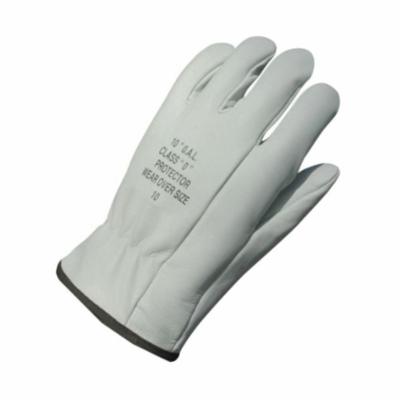 Oberon® LP-GA-10-10 Class 0/00 Insulating Electrical Gloves, SZ 10, Goatskin Leather, Gray, 10 in L, ASTM Class: ASTM D120, F696, 500/750 VDC Max Use Voltage