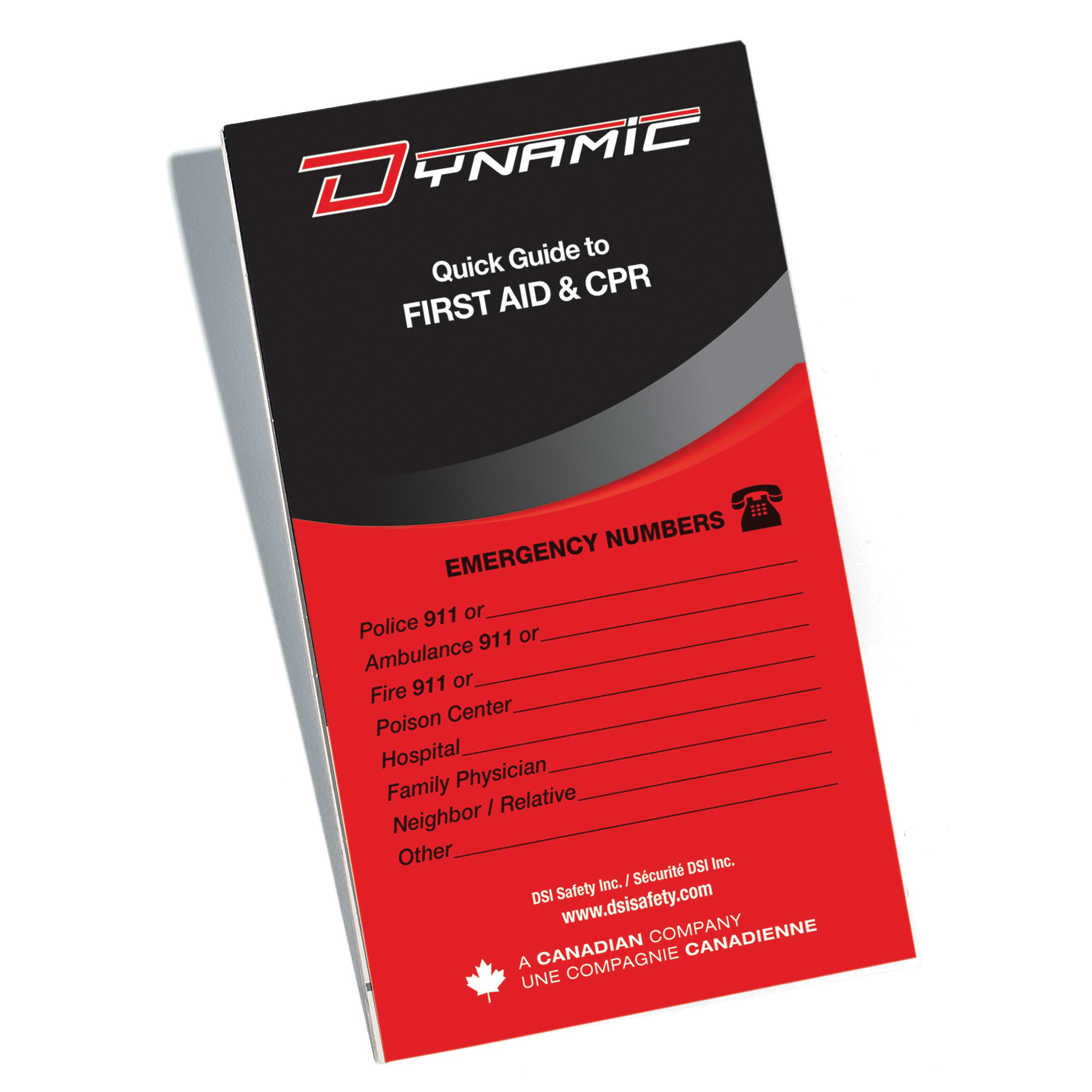 Dynamic™ FAFM001 First Aid Manual, Bilingual