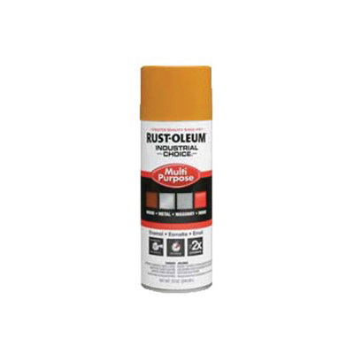 Rust-Oleum® 1643830 1600 System Multi-Purpose Enamel Spray Paint, 12 oz Container, Liquid Form, School Bus Yellow, 12 to 15 sq-ft/can Coverage