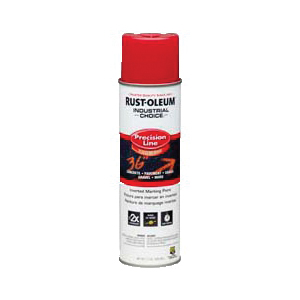 Rust-Oleum® 203029 M1600 Precision Line Solvent Based Inverted Marking Paint, 17 oz Container, Liquid Form, Safety Red, 600 to 700 linear ft/gal with 1 in W Stripe Coverage