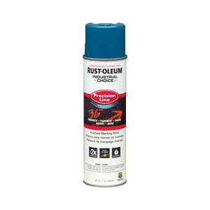 Rust-Oleum® 203031 M1800 Precision Line Water Based Inverted Marking Paint, 17 oz Container, Liquid Form, APWA Caution Blue, 600 to 700 linear ft/gal with 1 in W Stripe Coverage