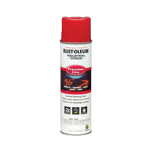 Rust-Oleum® 203038 M1800 Precision Line Water Based Inverted Marking Paint, 17 oz Container, Liquid Form, Safety Red, 600 to 700 linear ft/gal with 1 in W Stripe Coverage