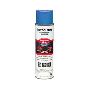 Rust-Oleum® 205176 M1800 Precision Line Water Based Inverted Marking Paint, 17 oz Container, Liquid Form, Fluorescent Blue, 600 to 700 linear ft/gal with 1 in W Stripe Coverage