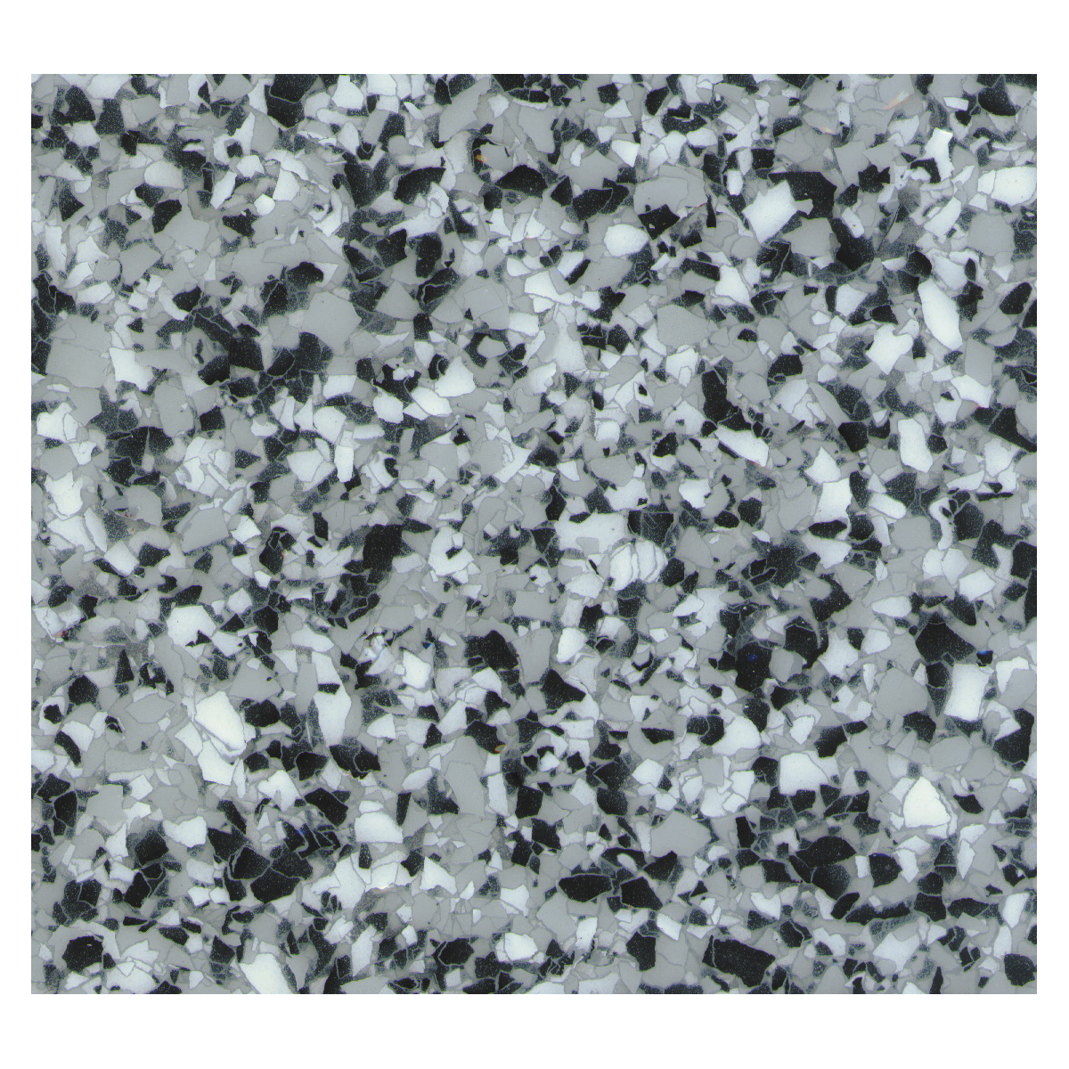 Rust-Oleum® 205179 Decorative Vinyl Chips, 1 lb Container, Solid Form, Black/Gray/White, 0.002 sq-ft/lb Coverage