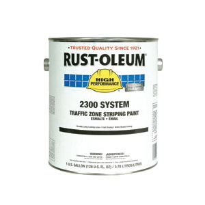 Rust-Oleum® 2326402 2300 System 1-Component Water Base Traffic Zone Striping Paint, 1 gal Container, Liquid Form, Traffic Blue, 330 to 690 linear ft/gal with 4 in Stripe Coverage