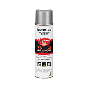 Rust-Oleum® 239007 M1600 Precision Line Solvent Based Inverted Marking Paint, 17 oz Container, Liquid Form, Silver, 600 to 700 linear ft/gal with 1 in W Stripe Coverage