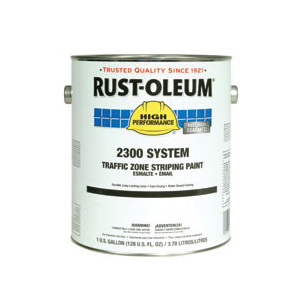 Rust-Oleum® 243276 2300 System 1-Component Water Base Traffic Zone Striping Paint, 1 gal Container, Liquid Form, Traffic Red, 330 to 690 linear ft/gal with 4 in Stripe Coverage