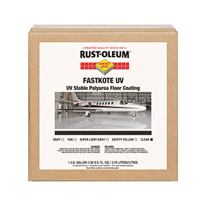 Rust-Oleum® 277499 FastKote® 1-Component UV Stable Polyurea Floor Coating, 1 gal Container, Liquid Form, Clear Glass, 400 sq-ft/gal Coverage