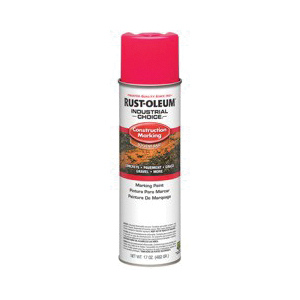 Rust-Oleum® 331780 M1400 Solvent Based Marking Paint, 17 oz Container, Liquid Form, Fluorescent Pink, 400 linear ft at 1 in W Coverage
