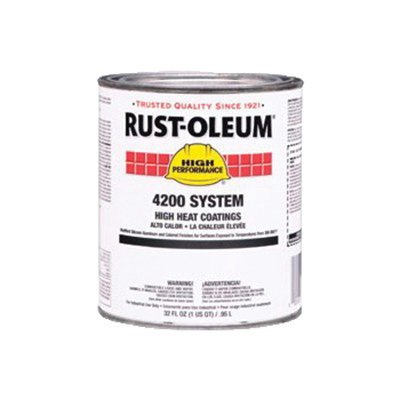 Rust-Oleum® 4215303 4200 System 1-Component High Heat Coating, 2 gal Container, Liquid Form, Aluminum, 250 to 370 sq-ft/gal Coverage