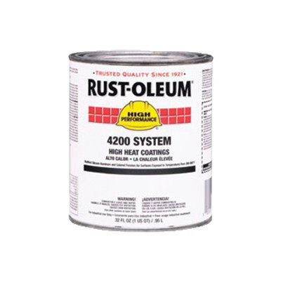 Rust-Oleum® 4279402 4200 System 1-Component High Heat Coating, 1 gal Container, Liquid Form, Black, 275 to 600 sq-ft/gal Coverage