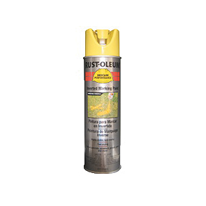 Rust-Oleum® V2344838 V2300 System Solvent-Based Inverted Striping Paint, 15 oz Container, Liquid Form, Hi-Viz Yellow, 300 to 350 linear ft/gal with 1-1/2 in W Stripe Coverage