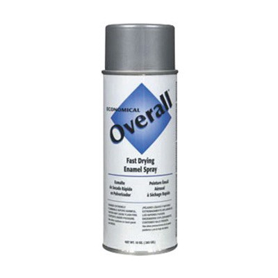 Rust-Oleum® V2412830 Overall® Economical Enamel Spray Paint, 16 oz Container, Liquid Form, Aluminum, 5 to 8 sq-ft/can Coverage