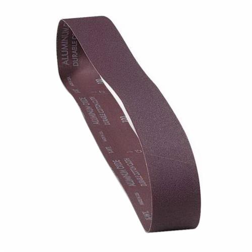 Norton® Metalite® 78072727924 R255 Portable Coated Abrasive Belt, 3 in W x 21 in L, 80 Grit, Coarse Grade, Aluminum Oxide Abrasive, Cotton Backing