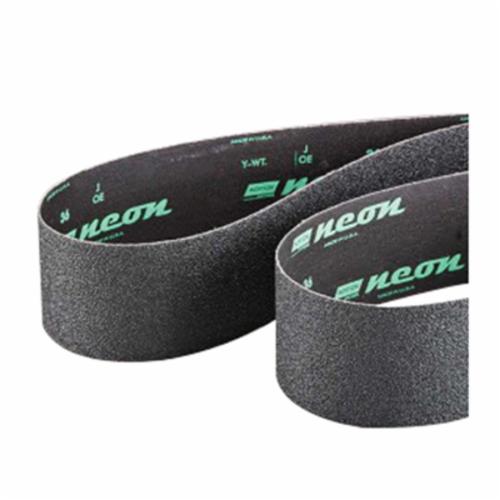 Norton® Neon® 66623390043 R766 Narrow Coated Abrasive Belt, 1 in W x 42 in L, 80 Grit, Medium Grade, Aluminum Oxide Abrasive, Polyester Backing