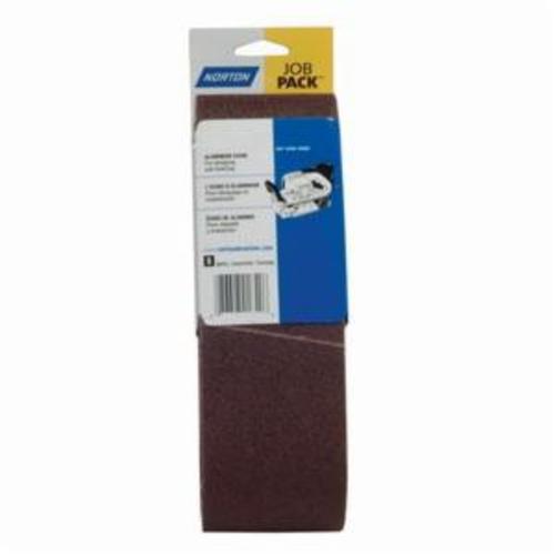 Norton® Metalite® 07660700964 R255 Portable Coated Abrasive Belt, 3 in W x 18 in L, 50 Grit, Coarse Grade, Aluminum Oxide Abrasive, Cotton Backing