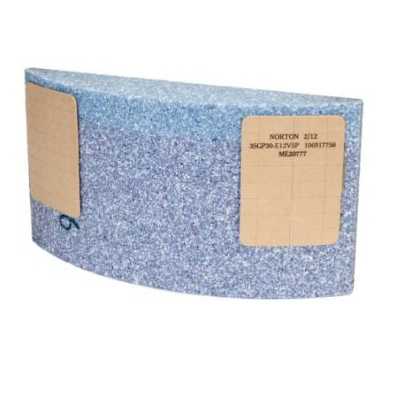 Norton® 61463604039 3SGP Type 31 Surface Grinding Segment, 6 in H x 11-1/4 in W x 2-1/4 in THK, 30 Grit, Ceramic Alumina Abrasive