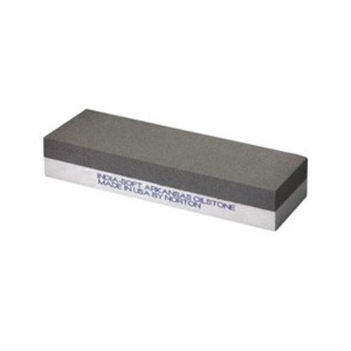 Norton® India® Soft Arkansas® 61463685700 Combination Grit Abrasive Benchstone, 6 in L x 2 in W x 1 in H, 2 in Dia, 600 Grit