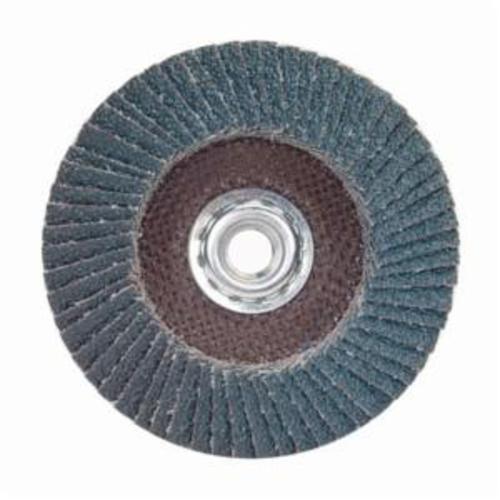 Norton® Charger™ 63642503511 R822 Arbor Thread Quick-Change Standard Density Coated Abrasive Flap Disc, 4-1/2 in Dia, P40 Grit, Extra Coarse Grade, Zirconia Alumina Abrasive, Type 27 Flat Disc