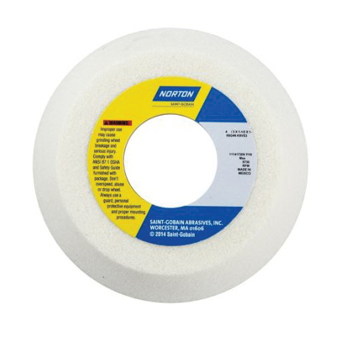 Norton® Vitrium3® 66243495574 5SG Flaring Cup Toolroom Wheel, 5 in Dia x 3/4 in THK, 1-1/4 in Center Hole, 60 Grit, Ceramic Alumina Abrasive