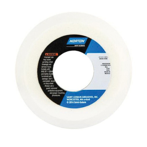 Norton® 66243529197 38A Toolroom Wheel, 3 in Dia x 1-1/4 in THK, 3/4 in Center Hole, 60 Grit, Aluminum Oxide Abrasive