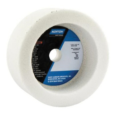Norton® 66243529372 38A Toolroom Wheel, 3-1/2 in Dia x 1-1/2 in THK, 1/2 in Center Hole, 60 Grit, Aluminum Oxide Abrasive