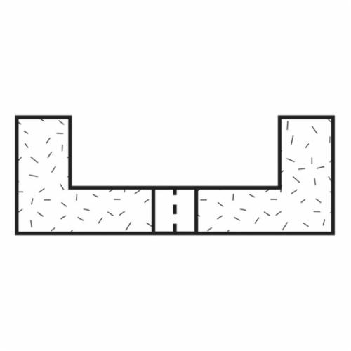 Norton® 66252838458 32A Straight Cup Wheel, 6 in Dia x 1-1/2 in THK, 1/2 in Center Hole, 46 Grit, Aluminum Oxide Abrasive