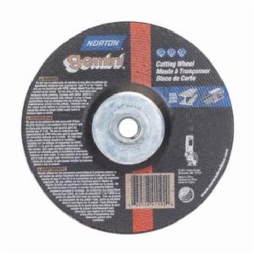 Norton® Gemini® RightCut™ 66252841192 All Purpose Cut-Off Wheel With Quick-Change Hub, 6 in Dia x 1/8 in THK, 24 Grit, Aluminum Oxide Abrasive