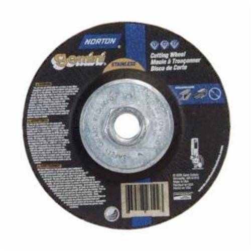Norton® Gemini® RightCut™ 66252841905 All Purpose Cut-Off Wheel With Quick-Change Hub, 6 in Dia x 3/32 in THK, 24 Grit, Aluminum Oxide Abrasive