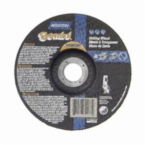 Norton® Gemini® RightCut™ 66252841906 All Purpose Cut-Off Wheel With Quick-Change Hub, 6 in Dia x 3/32 in THK, 7/8 in Center Hole, 24 Grit, Aluminum Oxide Abrasive
