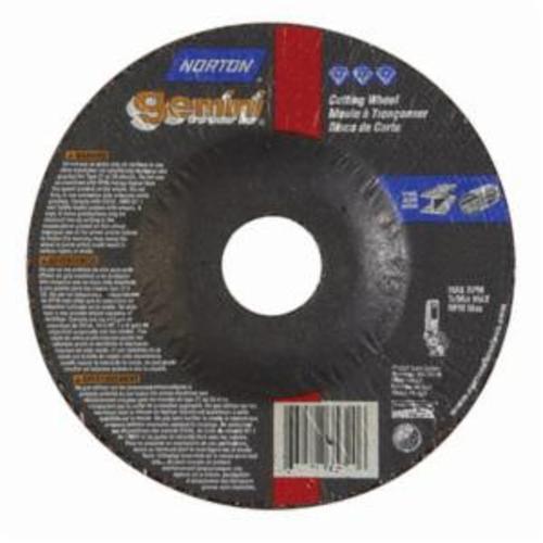 Norton® Gemini® RightCut™ 66252841940 DC45332G All Purpose Cut-Off Wheel With Quick-Change Hub, 4-1/2 in Dia x 3/32 in THK, 7/8 in Center Hole, 24 Grit, Aluminum Oxide Abrasive