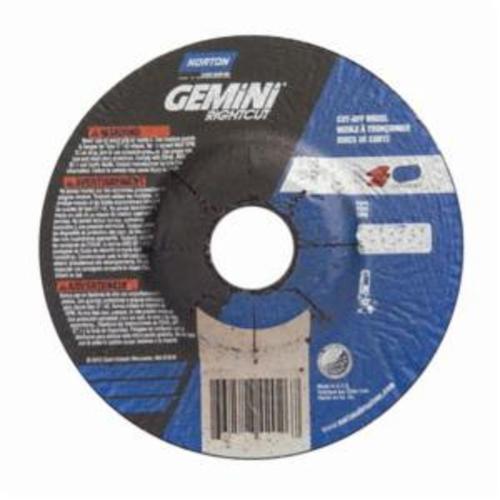 Norton® Gemini® RightCut™ 66252842171 All Purpose Cut-Off Wheel With Quick-Change Hub, 5 in Dia x 0.045 in THK, 7/8 in Center Hole, 24 Grit, Aluminum Oxide Abrasive