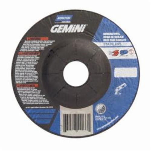 Norton® Gemini® RightCut™ 66252842176 All Purpose Cut-Off Wheel With Quick-Change Hub, 6 in Dia x 0.045 in THK, 7/8 in Center Hole, 24 Grit, Aluminum Oxide Abrasive