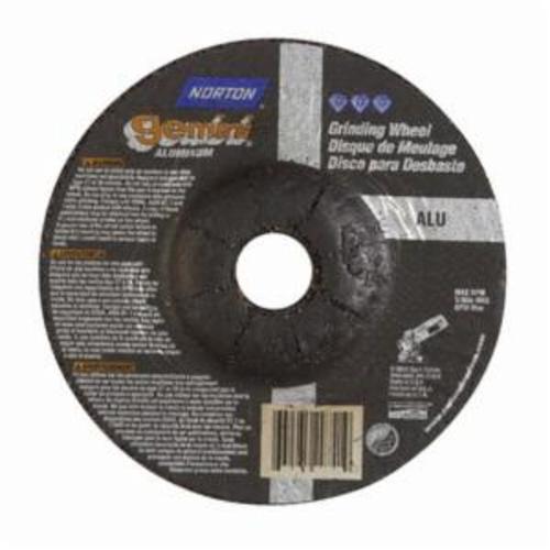 Norton® Gemini® 66252842183 DC414GALU Flexible Mini Cut-Off Wheel With Quick-Change Hub, 4 in Dia x 1/4 in THK, 5/8 in Center Hole, 46 Grit, Aluminum Oxide Abrasive